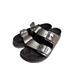 Birkenstock Arizona Metallic Gold Sandals - Size 39